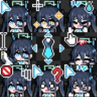 BlueArchive TW pack (Aris, Kei) animated mouse cursor