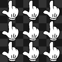 Cartoon hand mouse cursor