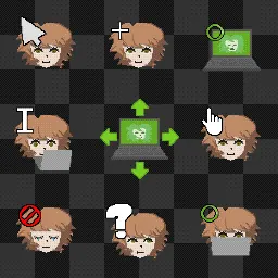 Chihiro Fujisaki/Alter Ego  (Danganronpa) animated mouse cursor