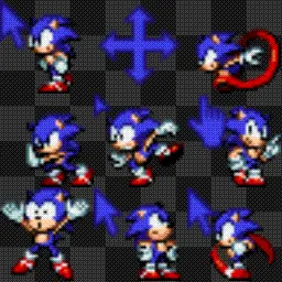 Classic Sonic animado animated mouse cursor