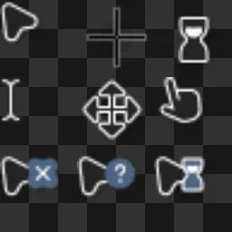 Concept Windows (Dark Theme) animated mouse cursor