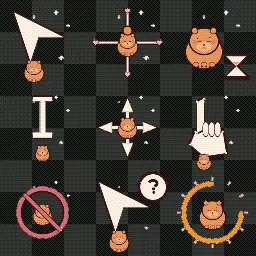 cozy teddy bear animated mouse cursor