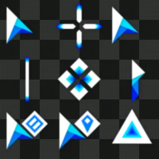 三角渐变蓝 鼠标指针 animated mouse cursor