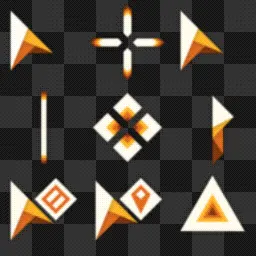 三角渐变秋落 鼠标指针 animated mouse cursor