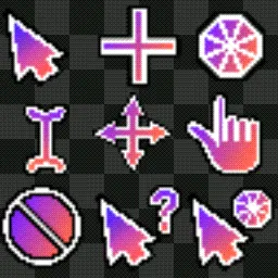 Перелив цвета animated mouse cursor