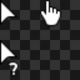 A mouse cursor
