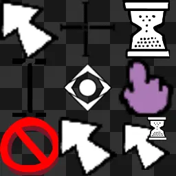 cursors i ripped out of the fnf game files and modified it a bit