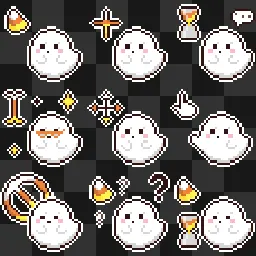 Cute ghost animated mouse cursor