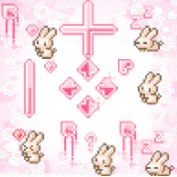 ✩⁺˚ Cute pink glitter bunny ˚⁺✩ animated mouse cursor