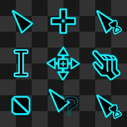 Cyberpunk - Cyan Color From the Game animated mouse cursor