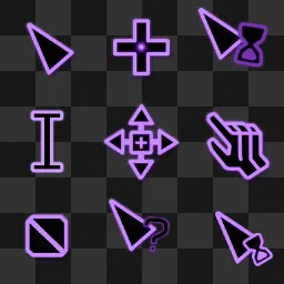 Cyberpunk - Purple Color From the Game animated mouse cursor