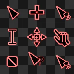 Cyberpunk - Red Color From the Game animated mouse cursor