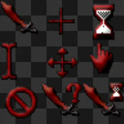 Dragon Scimitar animated mouse cursor