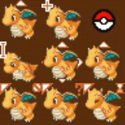 dragonite pokemon animated mouse cursor