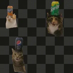 fanta pepsi and sprite cat trio mouse cursor