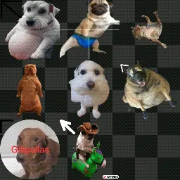 Fat dog collection animated mouse cursor
