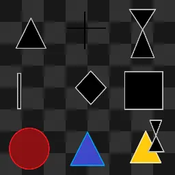 Geometric shapes mouse cursor