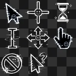 Glitch blackstyle mouse cursor