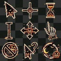 Glitch HalloweenSpookyPumpkin mouse cursor