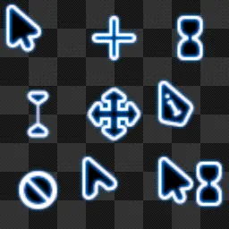 Glow Black/White animated mouse cursor