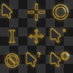 Gold Noir animated mouse cursor