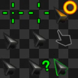 Green & Black animated mouse cursor