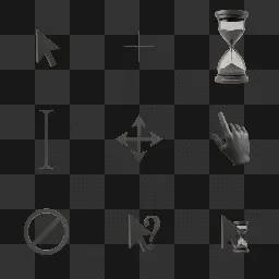 Grey things. mouse cursor