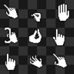 Hand cursor but accurate icons