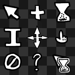 hand drawn mouse cursor