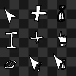 handdrawn mouse cursor
