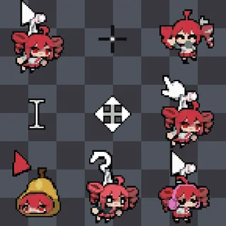 Kasane Teto animated mouse cursor