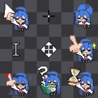 Konata Izumi animated mouse cursor