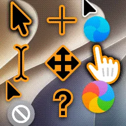 MacOS 27 Golden Gate Orange animated mouse cursor