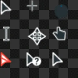material design dark animated mouse cursor
