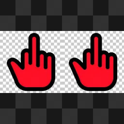 Middle Finger mouse cursor