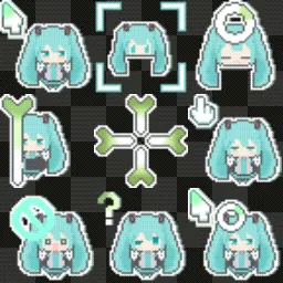mikuu (@komosaur) animated mouse cursor
