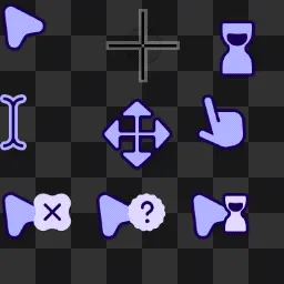 Modern Blueberry V1 - Purple animated mouse cursor