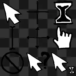 Ms Painted mouse cursor