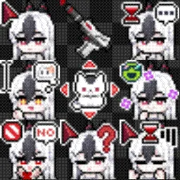 Onikata Kayoko (Dress)'s Blue Achrive animated mouse cursor