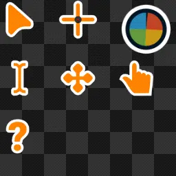 Orange and White cursor