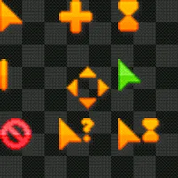Orange Set mouse cursor