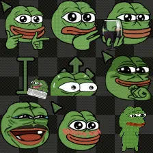 Pepe from internet animated mouse cursor