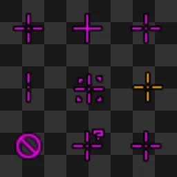 Pink cross (animated) animated mouse cursor