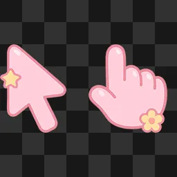 Pink glosy cursor