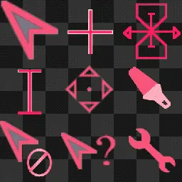 Pink Pixel CC mouse cursor