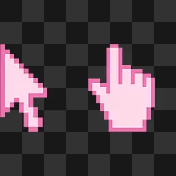 pink pixelated mouse cursor