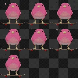 Pink skateboard bird mouse cursor