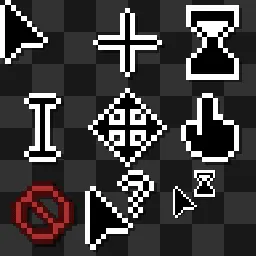 Pixel Dark animated mouse cursor
