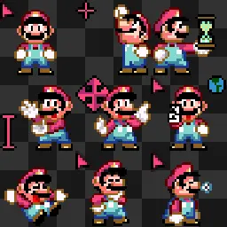 Pixel mario cursor