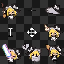 Pixel Marisa animated mouse cursor